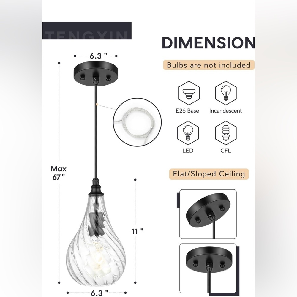 Hanging pendant light